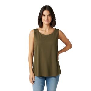 Notations Woman Size 2X Olive Green Brown Tank Top Cami